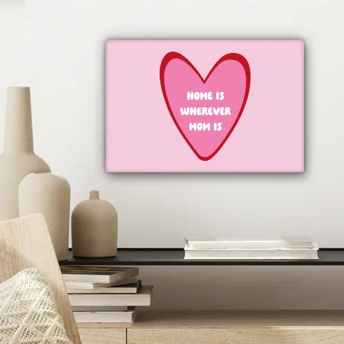 Quote - Moeder - Roze canvas 2cm klein -sfeer6