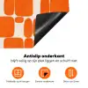 Patroon - Retro - Oranje Inductie beschermer vinyl 3mm klein 276 -zzzzzzz-td-onderkant