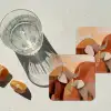 Olifanten - Oranje - Abstract onderzetter kurk middel -sfeer4
