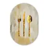 Verf - Goud - Bestek Wandcirkel Ovaal Forex klein -3d