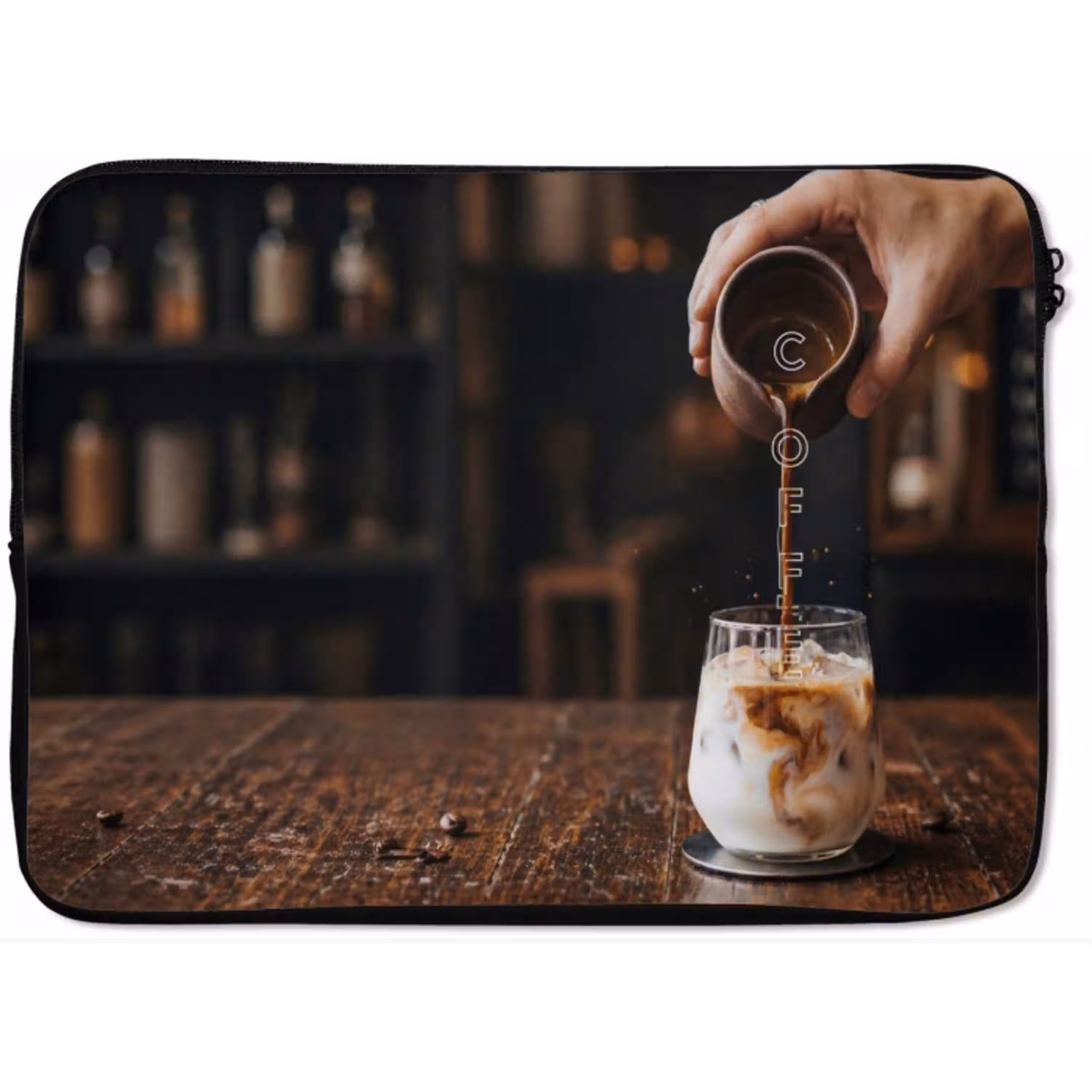 Espresso - Melk - Café laptophoes neopreen klein -zkaufland3dotto