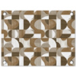 Abstract - Retro - Bruin tuinposter los doek klein 239 -3d