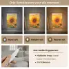 Zonnebloem - Bloemen - Geel - Bloemenveld met zonnebloemen Light Box met kabel (Tafellamp) klein -USP_lichtkleurNL