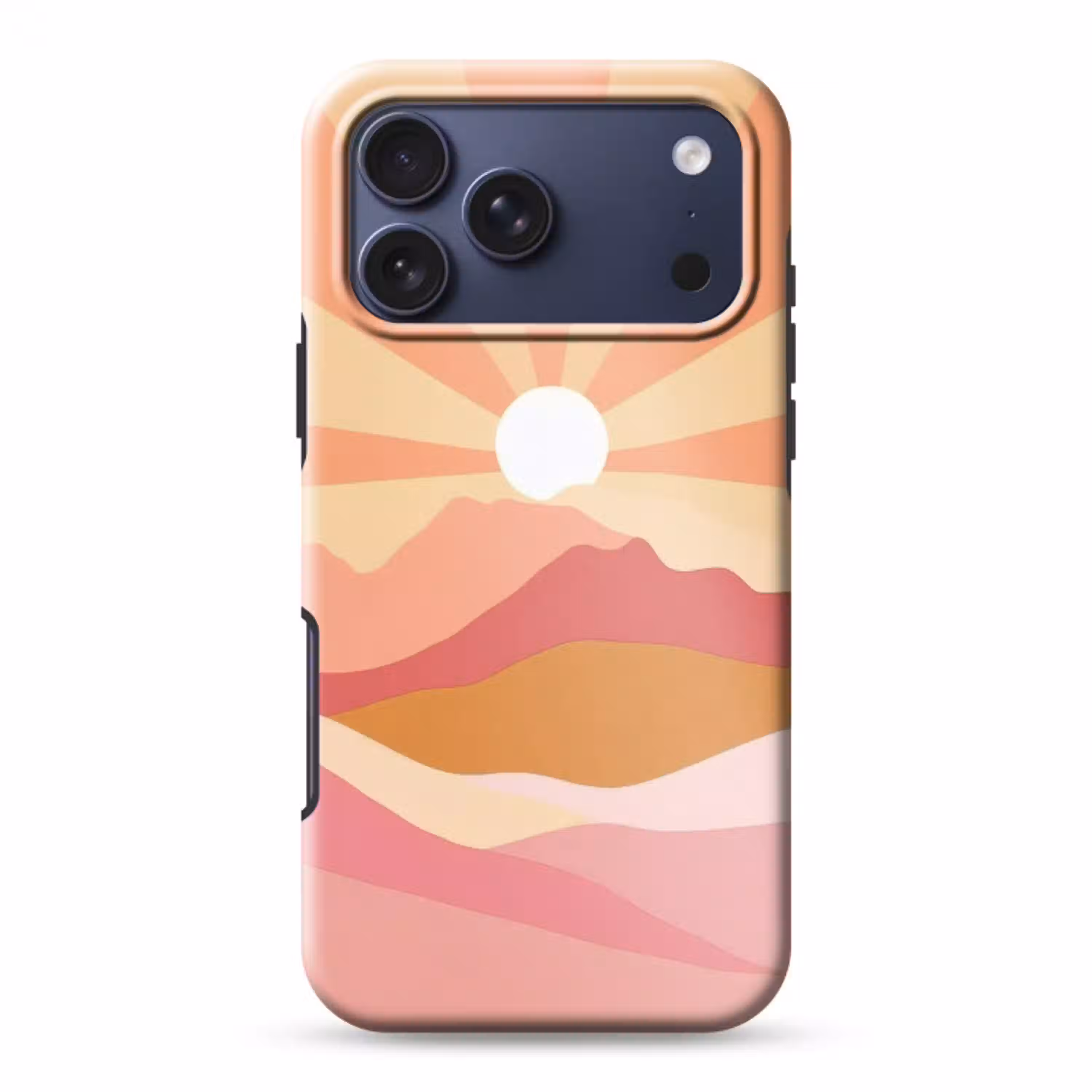 Bergen - Abstract - Zonnestralen - Roze Toughcase MagSafe Apple iPhone 17 Pro Max klein -3d