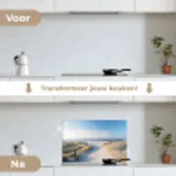 Duin - Meeuw - Strand - Zee - Zon keuken achterwand spatscherm klein -voor_na_NL