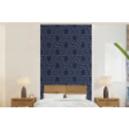 Patroon - Blauw - Geometrisch fotobehang vinyl groot 64 -bed