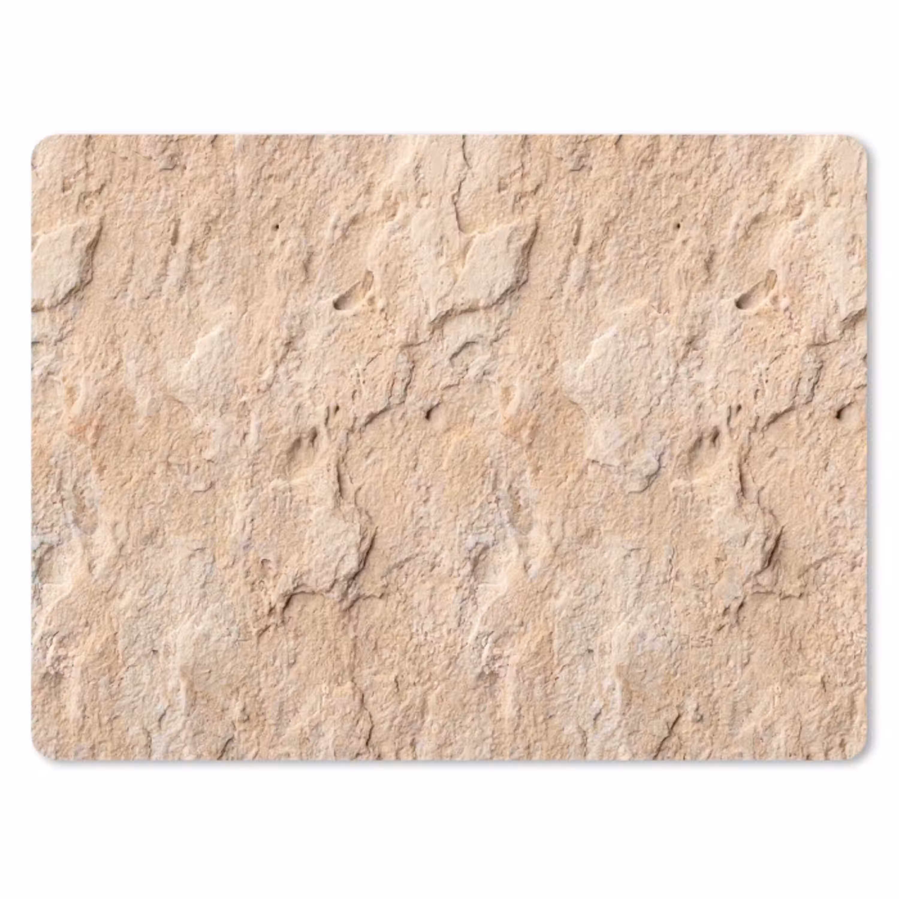 Textuur - Steen - Natuur - Beige muismat rubber klein -3d