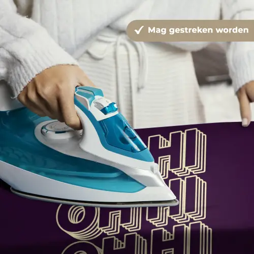 Oh hi - Paars - 3D Wandkleed katoen klein -sfeer9