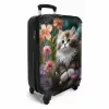 Kitten - Illustratie - Bloemen - Natuur - Kat NBS - Handbagage koffer - Unisex middel -productfoto_3d