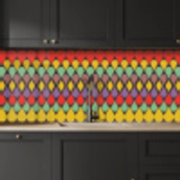 Vintage - Retro - Kleuren -  Patronen keuken achterwand 2 middel 871 -sfeer1