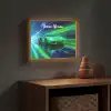 Sportauto - Groen - Snelheidslijnen - Neon Light Box met batterij (Wandlamp kind) middel -sfeer5_kind