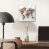 Wereldkaart - Kristallen - Unieke tinten plexiglas 5mm klein -sfeer6