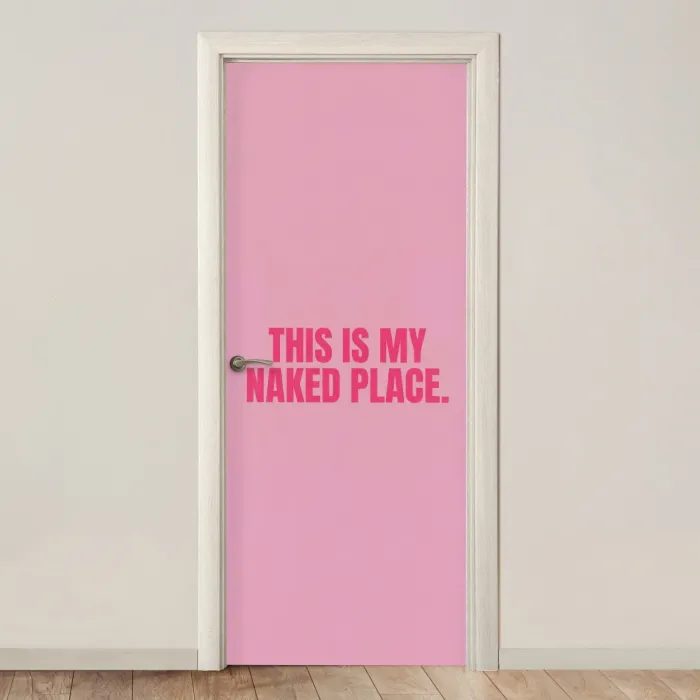 Tekst - Modern - Roze deurposter klein -3d_beige