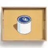 Blikje - Minimalistisch - Blauw - Illustratie Dienblad Rechthoek middel -z3d_shopping