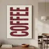 Koffie -Japandi - Rood - Vintage Textielframe zwart klein -sfeer2