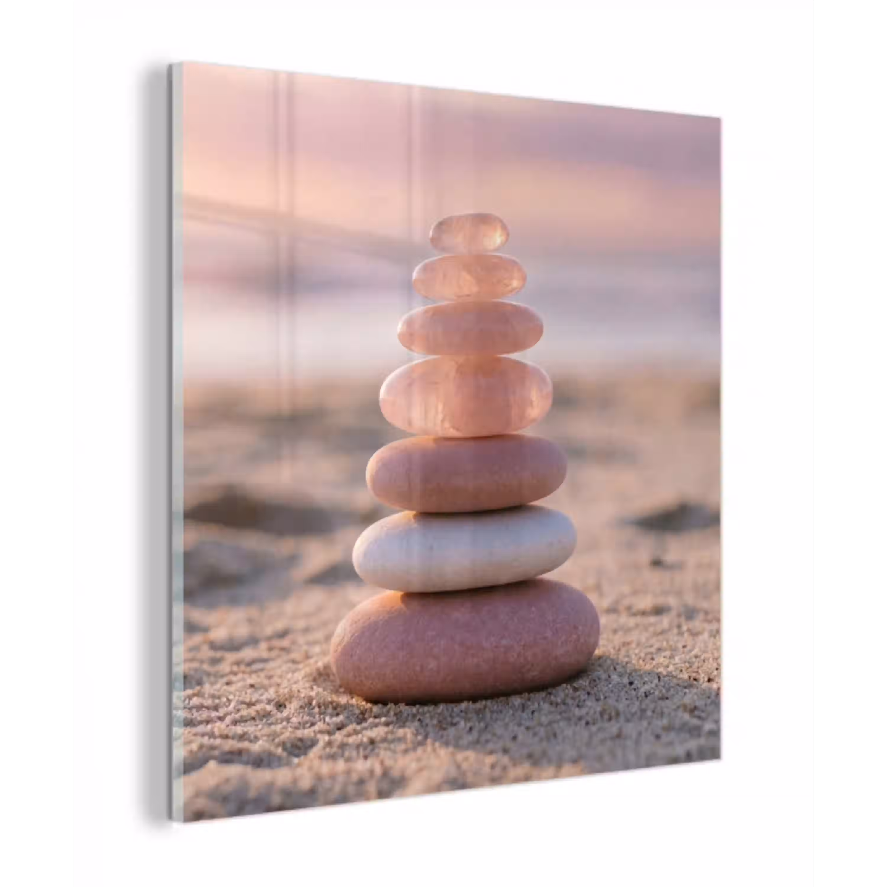 Stenen - Zand - Roze plexiglas 5mm klein -z3d