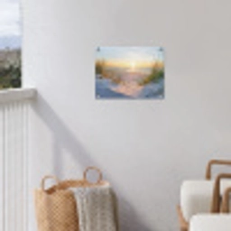 Strand - Zon - Duin - Gras - Zand - Horizon tuinposter los doek klein -sfeer8