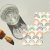 Regenboog - Pastel - Patroon onderzetter kurk middel -sfeer4