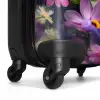 Hond - Bloemen - Natuur - Puppy - Bordercollie NBS - Handbagage koffer - Unisex middel -wiel