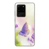 Lavendel - Vlinder - Bloemen Telefoonhoesje Samsung Galaxy S20 Ultra klein -3d