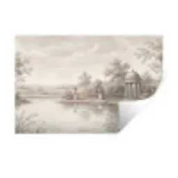 Terras - Water - Natuur - Landschap Muursticker klein -3d