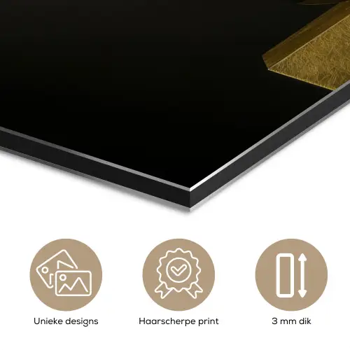 Goudbruine - Bladeren - Vaas - Herfstachtig aluminium wit klein -closeup_NL
