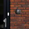 Zwarte houtblokken - Modern Naambord Rond klein -sfeer1-rond-XS