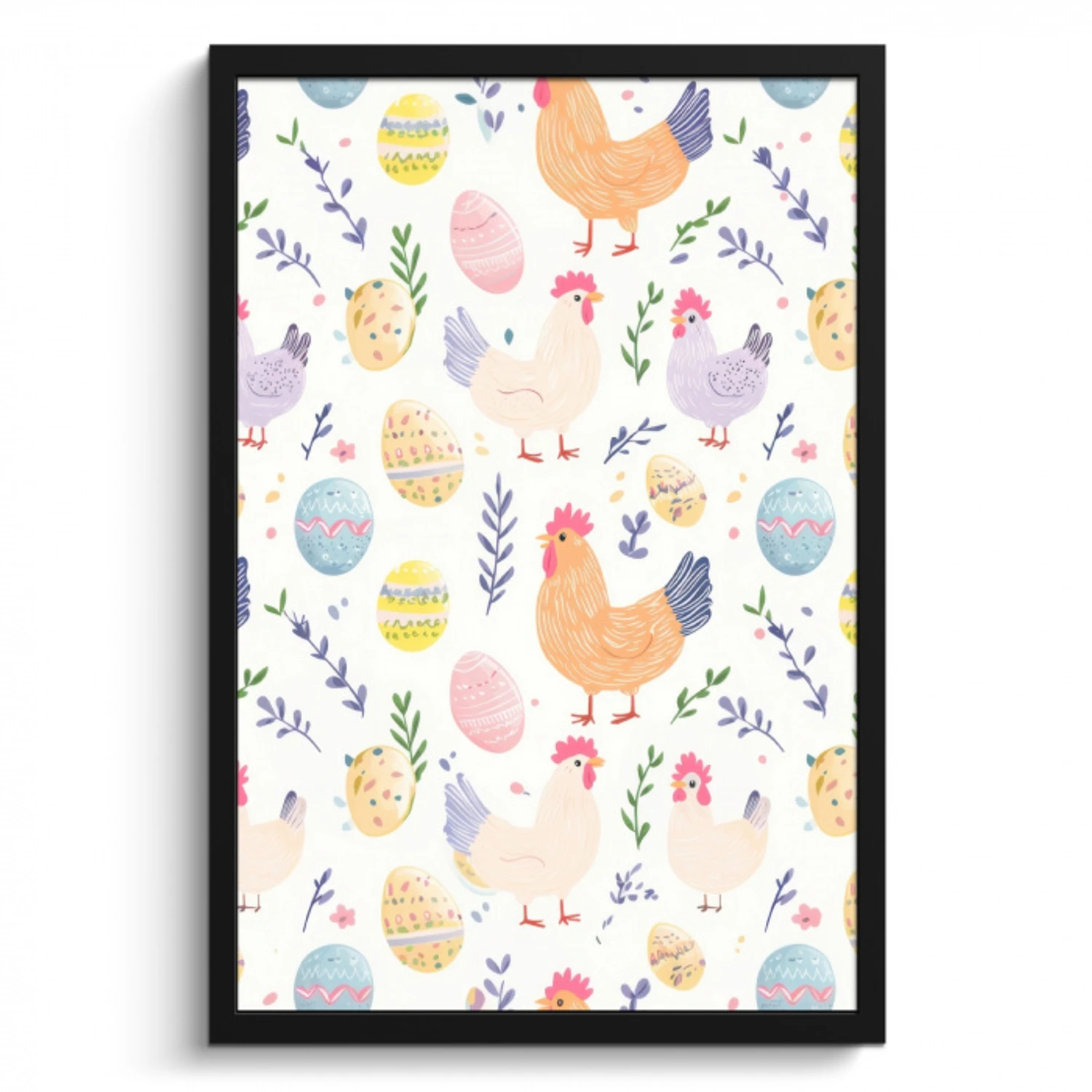 Patroon - Kip - Paaseieren KitchenYeah - Keuken - Fotolijst middel -3d