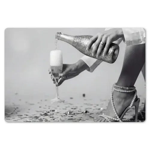 Feestelijk - Champagne - Discobal Placemat vinyl groot -zzsfeer1_Kitchenyeah-website