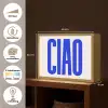 Ciao - Hoofdletters - Blauw - Minimalistisch Light Box met batterij (Wandlamp) middel -USP_websiteoverzichtNL