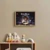 Meisje - Toveren - Sterren - Paars Light Box met batterij (Wandlamp kind) middel -sfeer2_kind