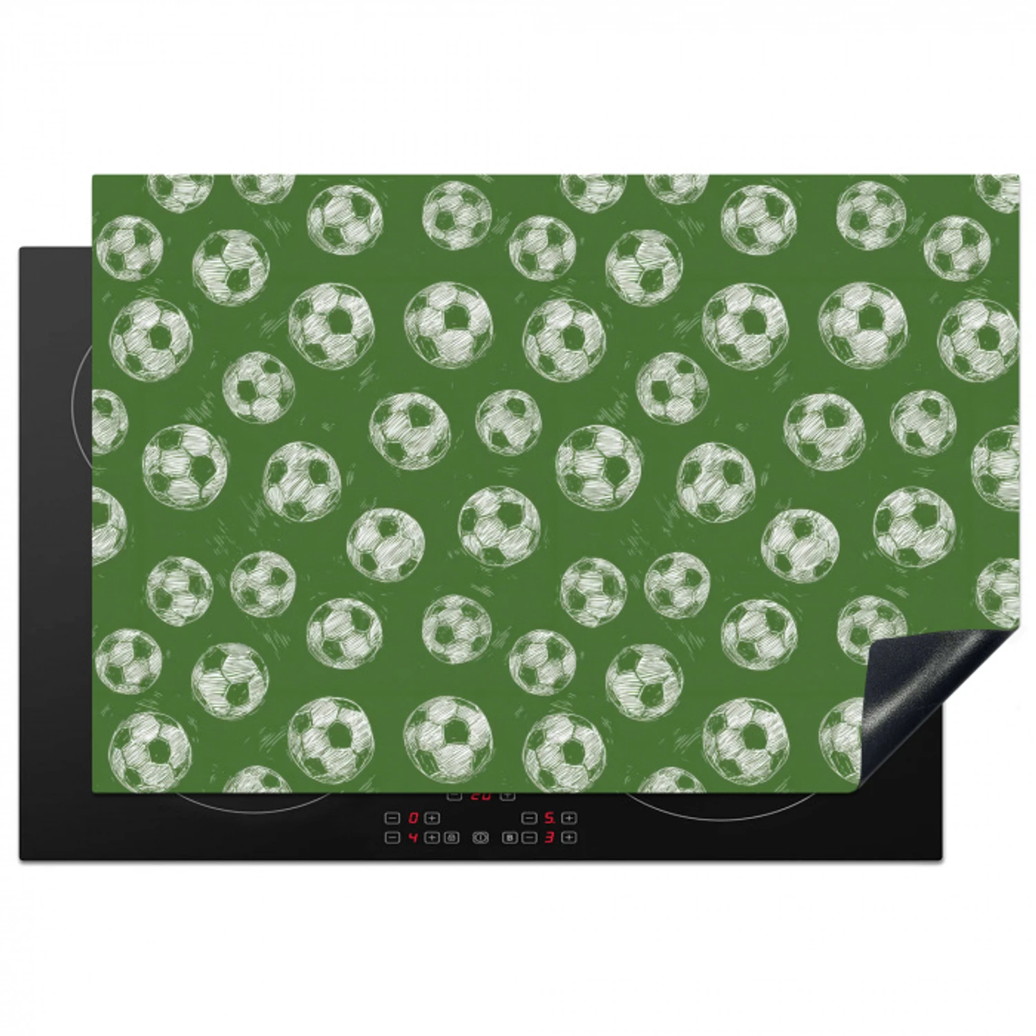 Voetbal - Sport - Groen Inductie beschermer vinyl 3mm klein 276 -3d