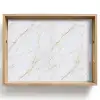 Wit - Marmer - Goud - Luxueus Dienblad Rechthoek middel 911 -z3d_shopping