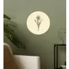 Zwart - Narcis - Illustratie Wandcirkel behangsticker klein -sfeer2