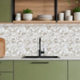 Wit - Penseelstreken - Reliëfeffect keuken achterwand 2 middel 871 -sfeer3