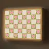 Olijfgroen - Hartjes - Patroon - Retro Light Box met batterij (Wandlamp) middel 907 -z3d_website