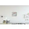 Binnenkant van een schelp uit de natuur bedekt met parelmoer textielposter latten blank klein -kinderkamer