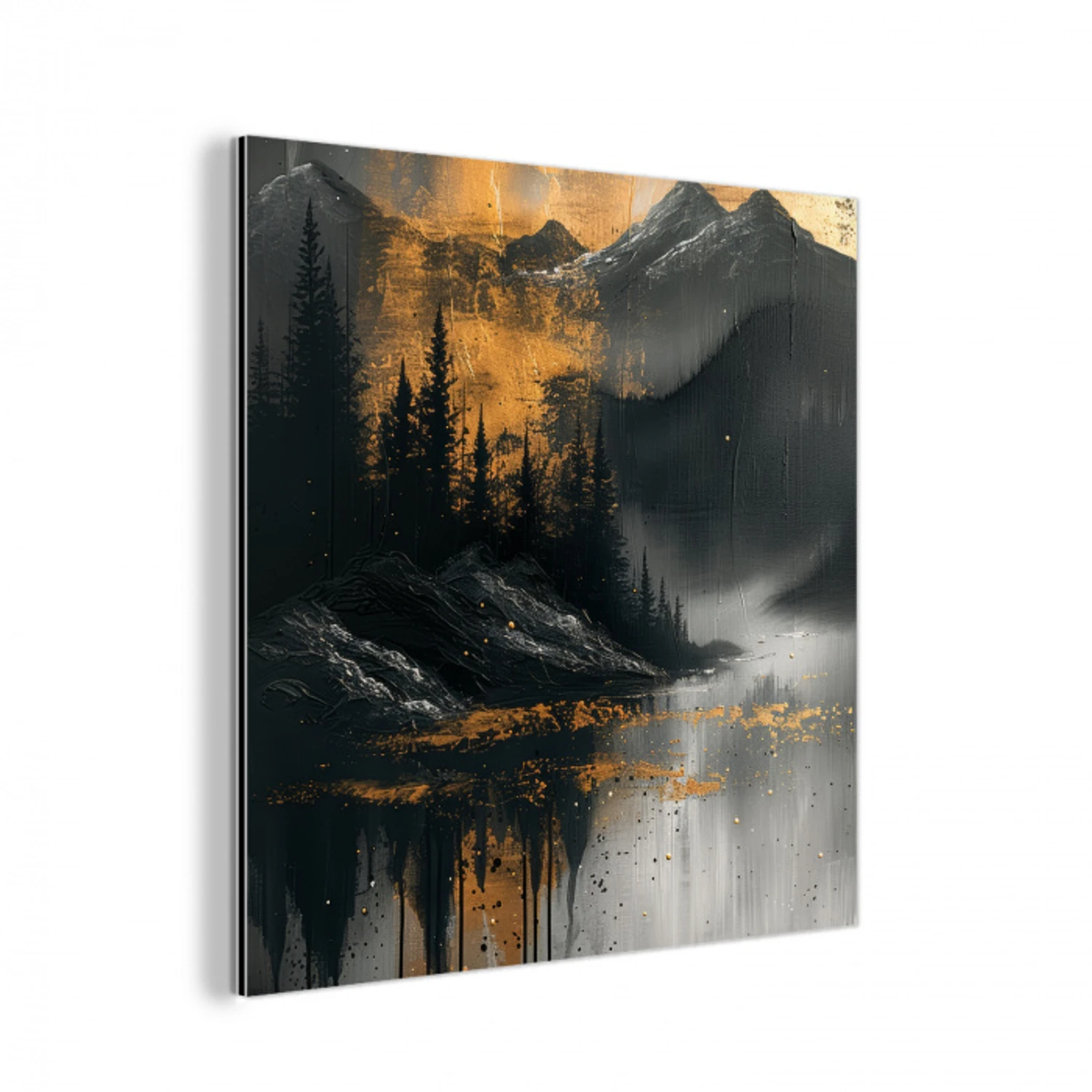 Natuur - Abstract - Landschap - Modern aluminium wit klein -3d