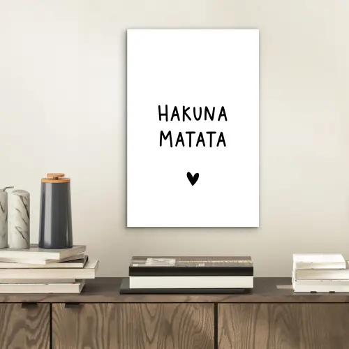 Hakuna matata - Quotes - Spreuken aluminium wit klein -sfeer1