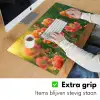 Bloemenveld - Zonnestralen - Oranje Muismat XXL klein -sfeer3