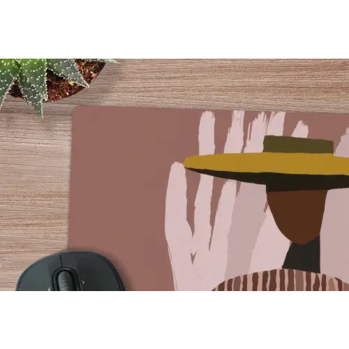 Abstract - Figuur - Illustratie - Hoed muismat rubber klein -closeup