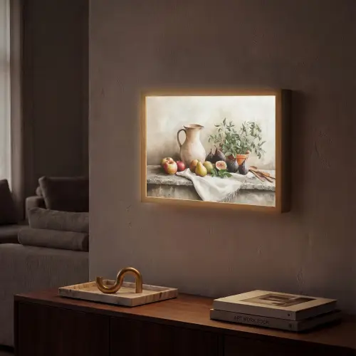Fruit - Kruiden - Landelijk Light Box met batterij (Wandlamp) middel -sfeer1