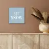 Sneeuw - Winter - Blauw - Let it snow aluminium wit klein -sfeer4