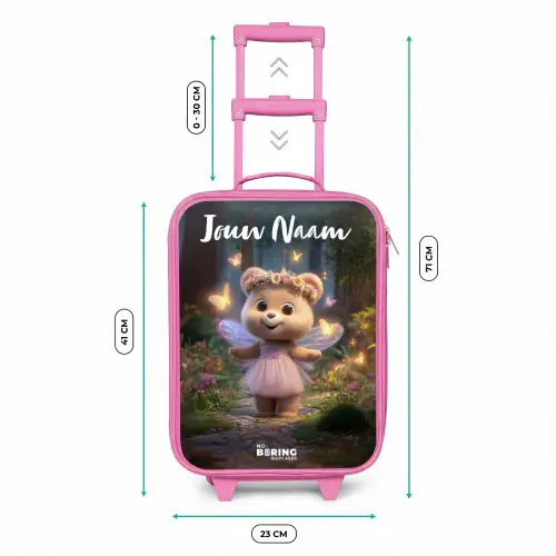 Beer - Vlinders - Bos - Fairy Kinderkoffer - Roze klein -productfoto_formaten