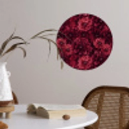 Dahlias - Bloemen - Rood Wandcirkel behangsticker klein 186 -sfeer3