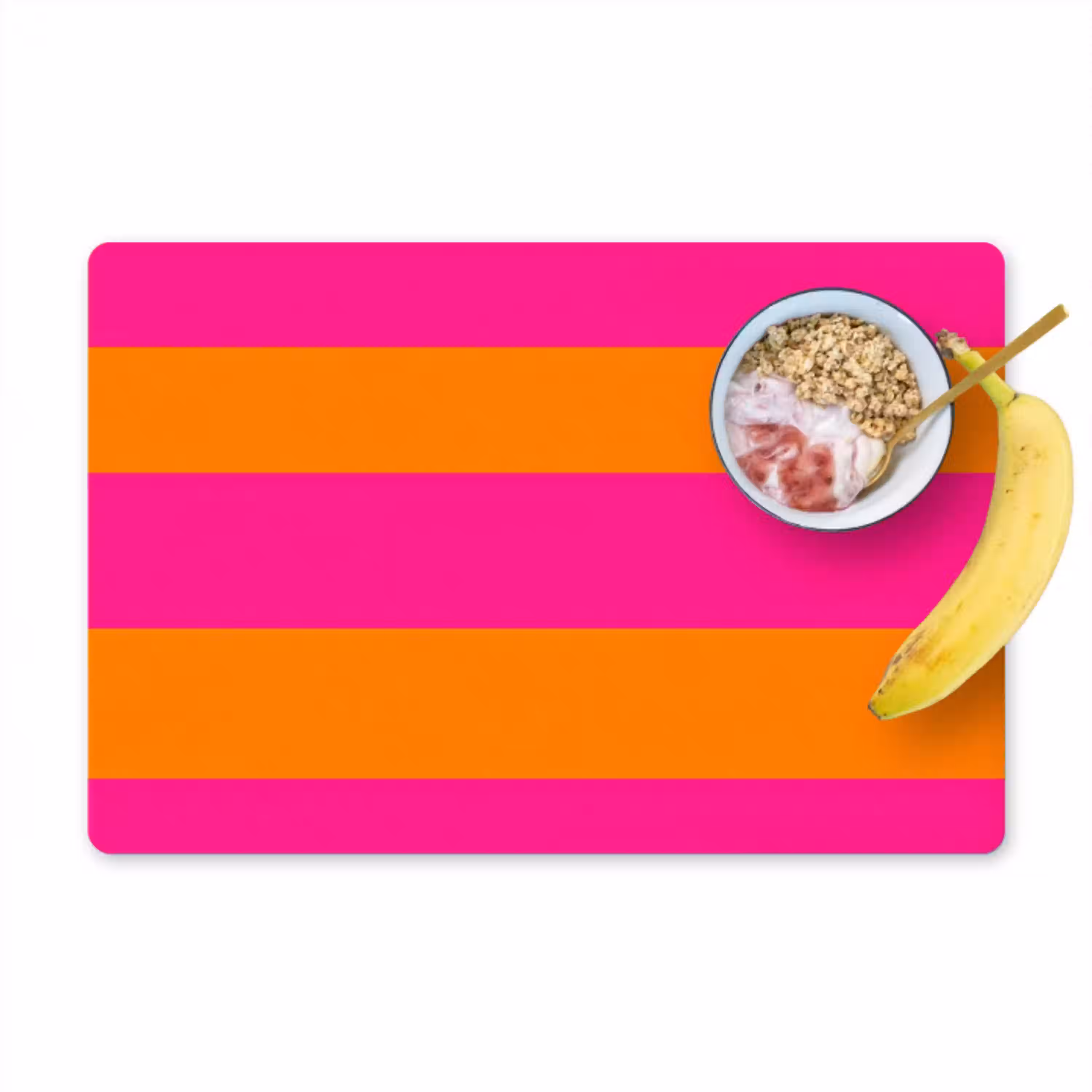Strepen - Horizontaal - Roze Placemat vinyl groot 368 -zzzproduct_Kitchenyeah-website
