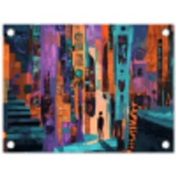 Abstract - Figuren - Kleurrijk tuinposter los doek klein -3d