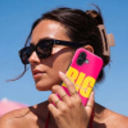 Dream big - Roze - Geel - Minimalistisch Toughcase MagSafe Apple iPhone 17 klein -Sfeer2V