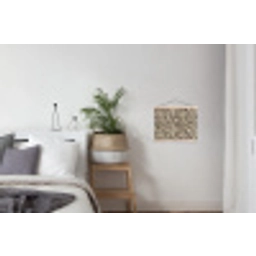 Stippen - Patroon - Zwart textielposter latten blank klein 122 -woonkamer