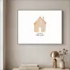 Oranje - Huisje - Quote - Hotel Textielframe zwart klein -sfeer2